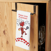 Peace Kärlek Pickleball Kitchen Towels