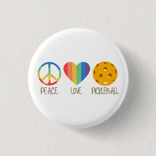 Peace Kärlek Pickleball Knapp