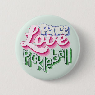 Peace Kärlek Pickleball Knapp