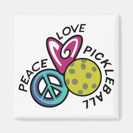 Peace Kärlek Pickleball Magnet