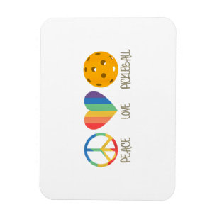 Peace Kärlek Pickleball Magnet