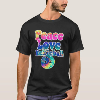 Peace Kärlek Pickleball Shirt Tie Dye Groovy Text  T