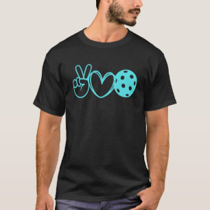 Peace Kärlek Pickleball Smash och Dink to Win Pick T Shirt