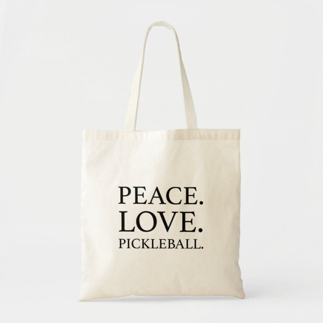 Peace Kärlek Pickleball Tygkasse (Framsidan)