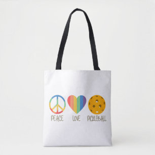 Peace Kärlek Pickleball Tygkasse