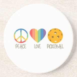 Peace Kärlek Pickleball Underlägg