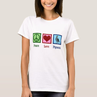 Peace Kärlek Pigeons T Shirt