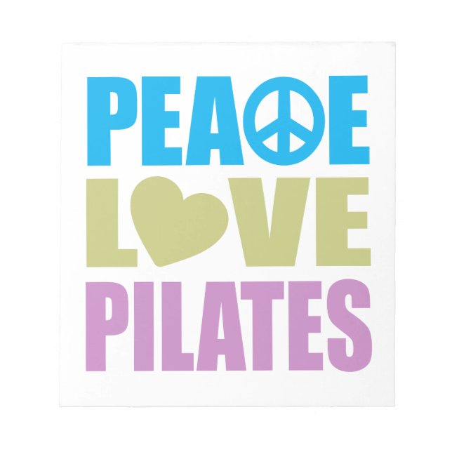 Peace Kärlek Pilates Anteckningsblock (Framsida)