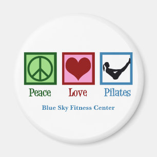 Peace Kärlek Pilates Cute Anpassningsbar Studio Magnet