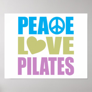 Peace Kärlek Pilates Poster