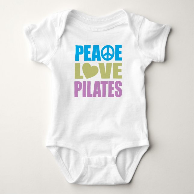 Peace Kärlek Pilates Tee Shirt (Framsida)