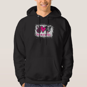 Peace Kärlek Pitties Pitbull Pet Owner Päls Mamma Hoodie