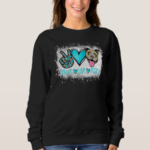 Peace Kärlek Pitties Pitbull Pet Owner Päls Mamma  T Shirt