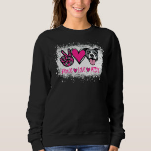 Peace Kärlek Pitties Pitbull Pet Owner Päls Mamma T Shirt