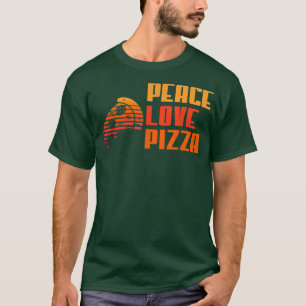 Peace Kärlek Pizza Älskare I Kärlek Pizza 2662 T Shirt