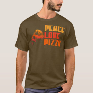 Peace Kärlek Pizza Älskare I Kärlek Pizza 378 T Shirt