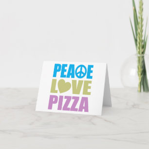 Peace Kärlek Pizza Kort