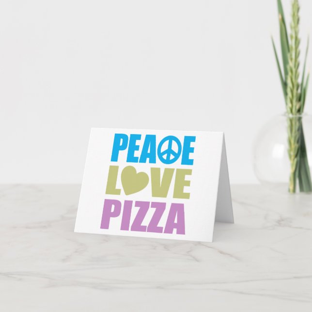 Peace Kärlek Pizza Kort (Framsida)