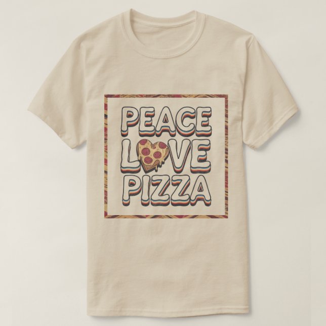 PEACE KÄRLEK PIZZA T-Shirt (Design framsida)