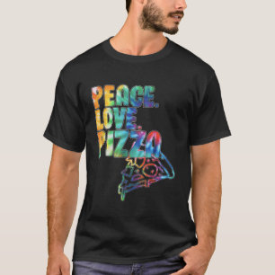 Peace Kärlek Pizza Tie Dye T Shirt