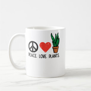Peace Kärlek Plants Hippie Gardener Manar Wo Kaffemugg