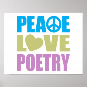 Peace Kärlek Poetry Poster