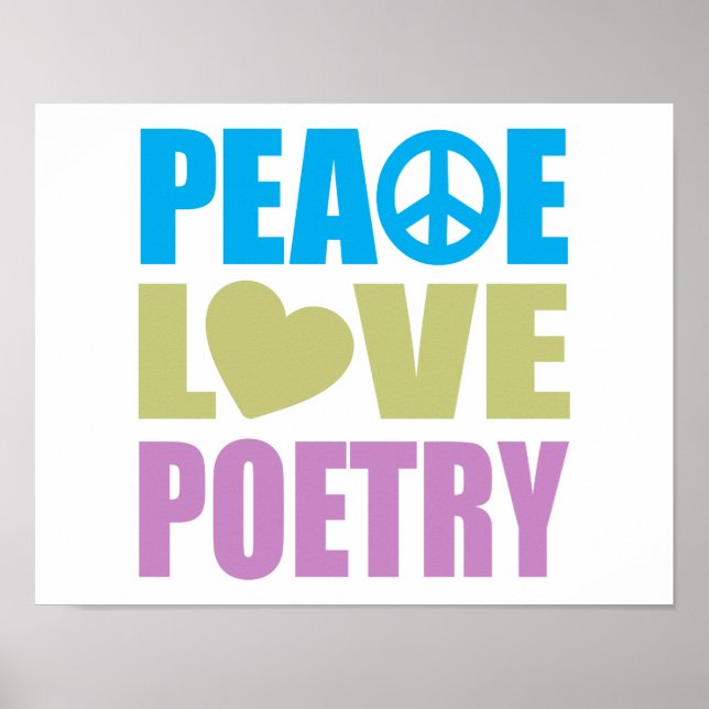 Peace Kärlek Poetry Poster (Framsidan)