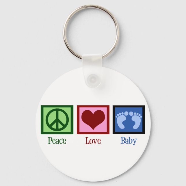 Peace Kärlek Pojke Nyckelring (Framsida)