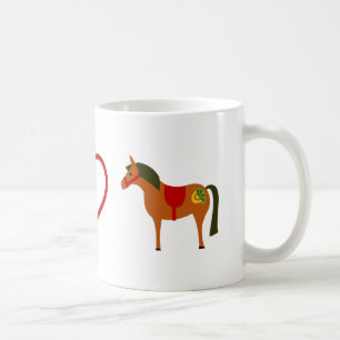 Peace Kärlek Ponies Horse Mugg