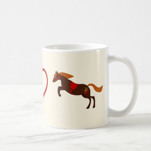 Peace Kärlek Ponies Horse Mugg