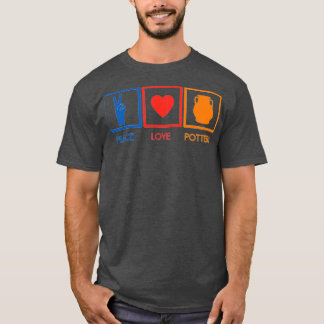 Peace Kärlek Pottery T Shirt