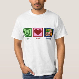 Peace Kärlek Pottery T Shirt