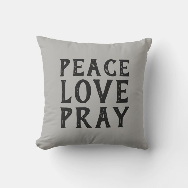PEACE KÄRLEK PRAY-typografi | Kudde (Framsida)