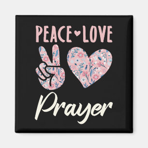 Peace Kärlek Prayer Magnet