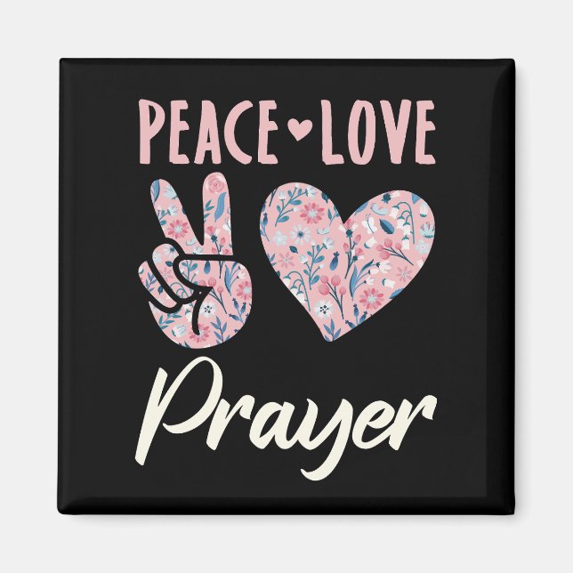 Peace Kärlek Prayer Magnet (Framsidan)