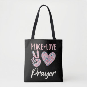 Peace Kärlek Prayer Tygkasse