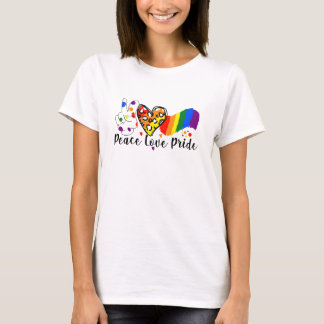 Peace Kärlek Pride Leopard Rainbow LGBTQ+ Gay prid T Shirt