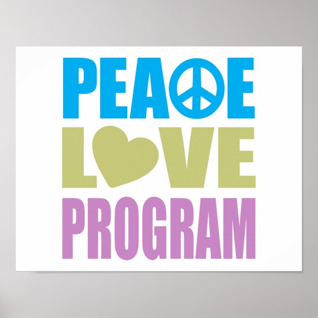 Peace Kärlek-programmet Poster (Framsidan)