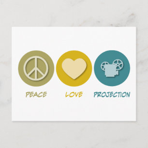 Peace Kärlek-projektion Vykort
