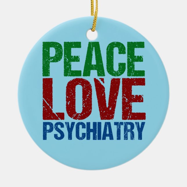 Peace Kärlek Psychiatry Julgransprydnad Keramik (Framsidan)