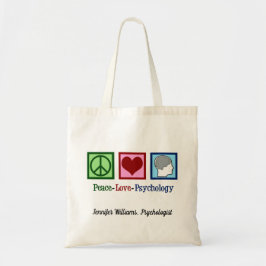 Peace Kärlek Psychology Cute Psycholog Anpassnings Tygkasse