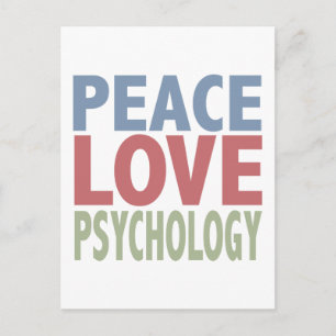 Peace Kärlek Psychology Vykort