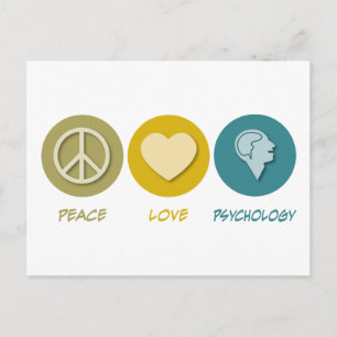 Peace Kärlek Psychology Vykort