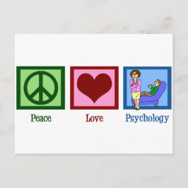 Peace Kärlek Psychology Vykort