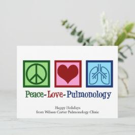 Peace Kärlek Pulmonology Anpassade Pulmonolog Julkort