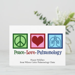 Peace Kärlek Pulmonology Anpassade Pulmonolog Julkort