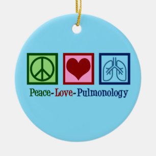 Peace Kärlek Pulmonology Julgransprydnad Keramik