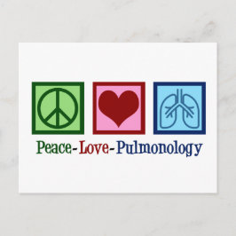 Peace Kärlek Pulmonology Vykort