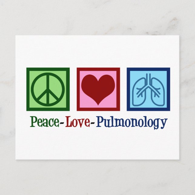 Peace Kärlek Pulmonology Vykort (Framsida)