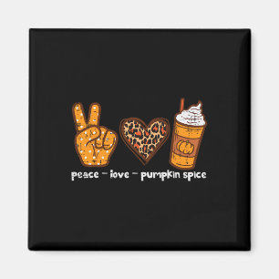 Peace Kärlek Pumpkin Spice Roligt Autumn Fall Seas Magnet
